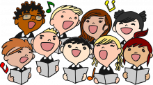 niños cantando