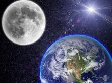 la tierra y la luna